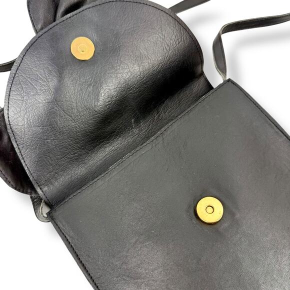 1960's handmade black leather polka dot bow handbag by FREDA ZAPPAN Philadelphia - Picture 13 of 14